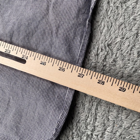 Brooks Brothers Shirt Womens 8 Blue Micro Check Cotton Button Up Classic Preppy - Picture 6 of 9